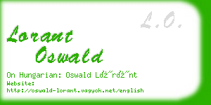 lorant oswald business card